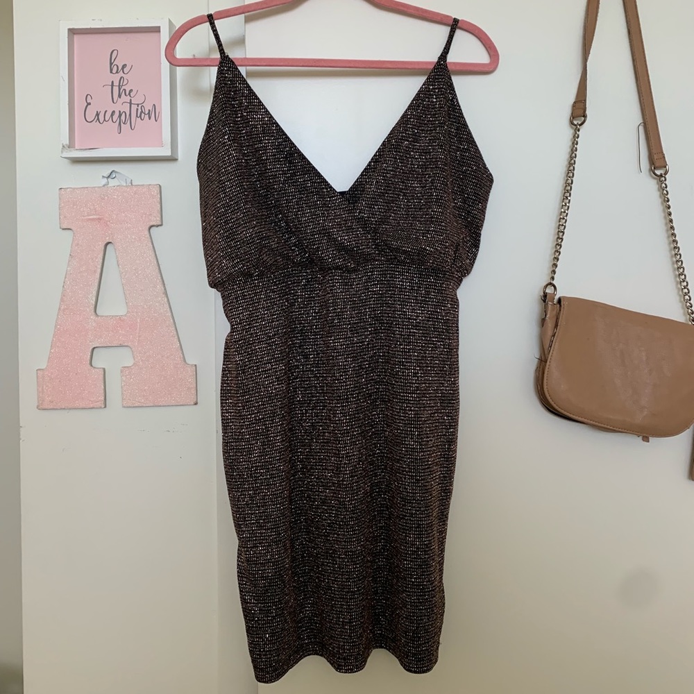 Gold Sparkle Mini Dress